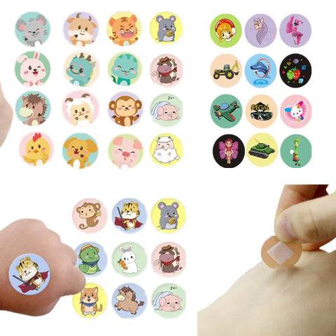 120pcs Cartoon Band-Aid Strips Adhesive Wound Patches First Aid Kawaii Plasters for Vaccination