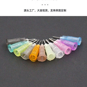 100pcs Precision Glue Dispensing Syringe Needle Tips 6.5mm for 19g-27g Gauge Solder Paste