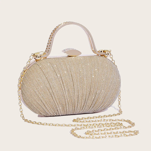 Glitter Rhinestone Evening Bag Box Shape for Party, Prom, Banquet - Mini Glam Purse for Women