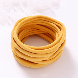 10-Pack Traceless Nylon Stretch Headbands for Newborns & Kids - Elastic Baby Hair Accessories