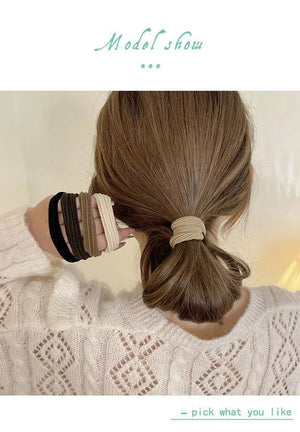 10-Pack No-Crease Spiral Hair Ties - Elastic Ponytail Holders for All Hair Types