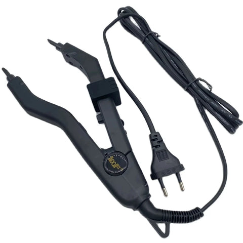 Black Heat Hair Connector Kit: Adjustable Temperature Iron for Extensions - Extra Love Jr609 Quality