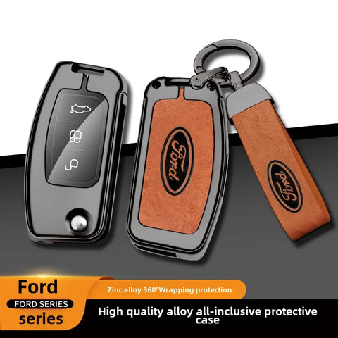 Classic Ford Car Key Case for 2009-2013 Models - Foxbody Keychain Shell - Vehicle Accessories