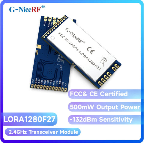 2x Long Range 2.4GHz LoRa Wireless Transceiver Module - 500mW SX1280, CE & FCC Certified