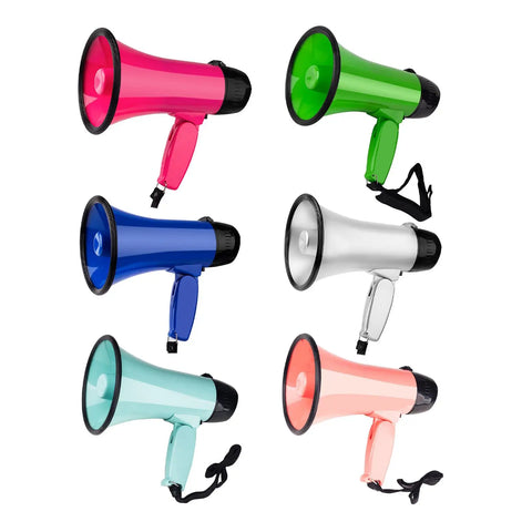 25W Portable Handheld Megaphone with Voice Recording & Alarm for Sports Events, Detachable & Lightweight