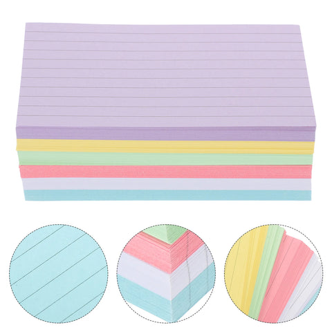 300 Sheets Colored Index Cards Flash Cards Portable Note Cards for Writing and Organizing