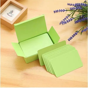 100pcs Kraft Blank Business/Message Cards - Thank You, Bookmark, Label, Learning Cards, Writing Paper