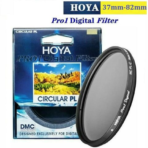 Digital Circular Polarizer Lens Filter for DSLR Cameras: 37-82mm Sizes