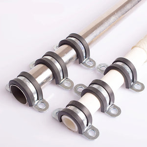 10-Pack Rubber P-Clamps for Cable, Hose & Pipe - Electrical and Plumbing Clips
