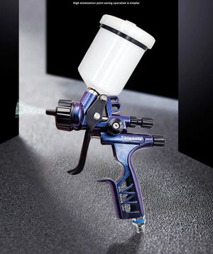 1.3mm Upper Pot Spray Gun for Auto, Furniture, Leather, and Metal - High Atomization, 6800 Gravity Pneumatic Tool