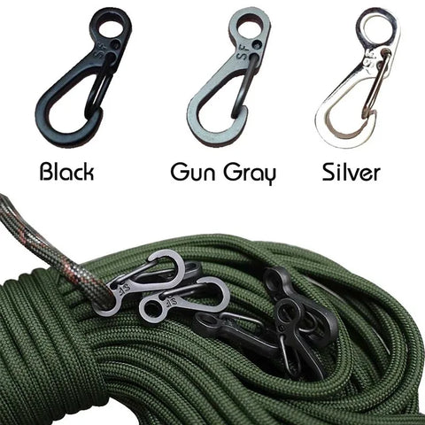 20 Pack Mini Carabiner Clips - Keychain Hooks for Camping, Paracord, Survival Gear Accessories