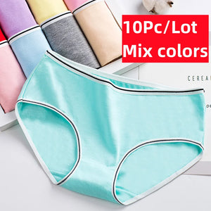10-Pack Teen Cotton Underwear Girls Solid Colors Ages 10-16 Kids Panties