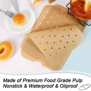 100-Pack Large Air Fryer Liners, Nonstick, Easy Clean, Fits 6-in-1 Grill