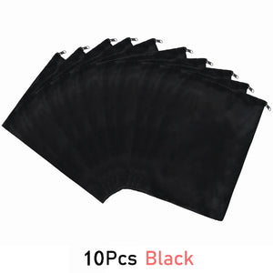 10 Satin Wig Bags for Hair Extensions, 35x25cm Silk Storage with Zipper