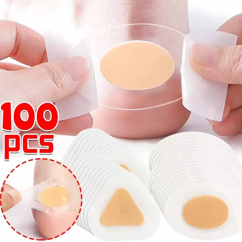 Gel Shoe Stickers 10-100pcs Soft Hydrocolloid Pads for Blisters Bunions Calluses Heel Pain Relief