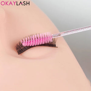 100-Pack Disposable Mascara Brushes Spoolie Wands for Lash Extensions & Makeup