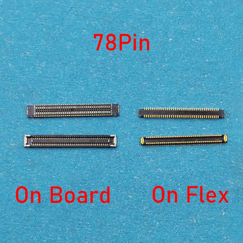 10-Pack 78-Pin USB Charging FPC Connector for Samsung A41 A51 A31 A71 M51 Charger Plug Board