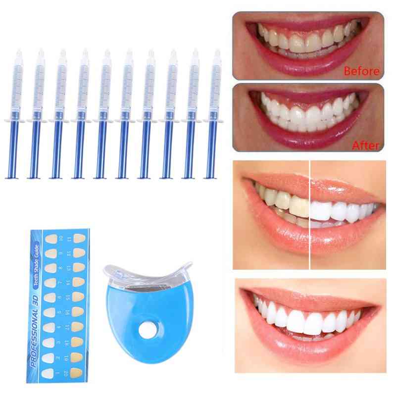 10/6/4/3pc Set 44% Peroxide, Dental Bleaching System Oral Gel - Teeth Whitener Equipment Kit