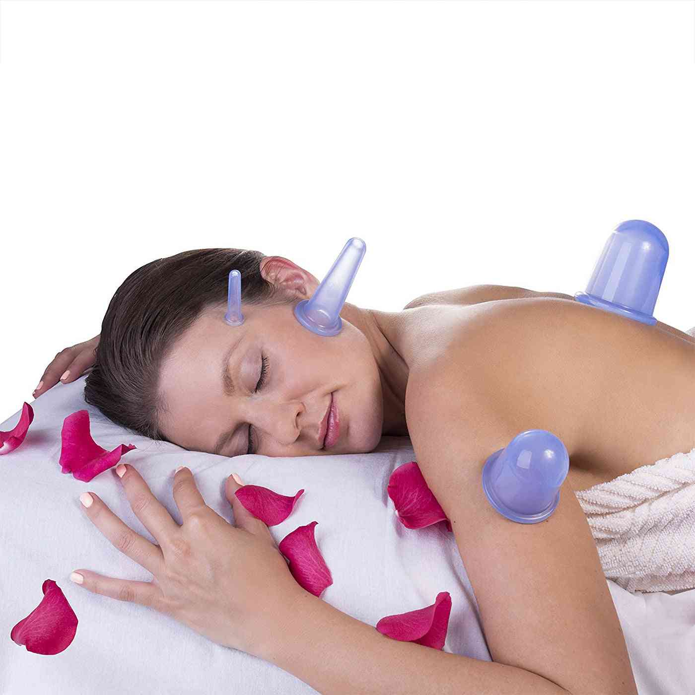 Silicone Vacuum Cup Suction Cups - Massage, Body, Face, Neck, Cellulite