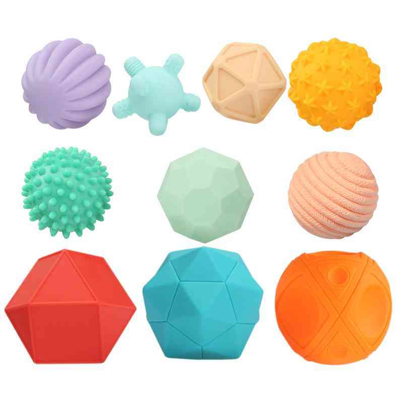 Baby Gummi Handball Spielzeug-Textur Touch Ball für sensorischen Spaß, Badezeit, Typ - tj019 4pcs