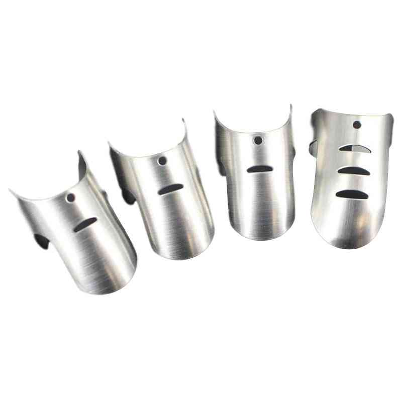 4stk / sett fingerhånd fingerbeskytter av rustfritt stål - knivskive hakker verktøy for å lage mat