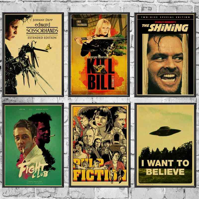 Adesivi da parete poster vintage poster di lotta film classico / pulp fiction / brillante / uccidi bill poster
