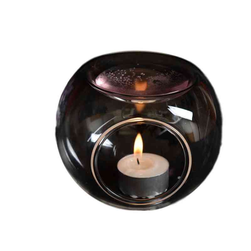 Välttämätön tuoksuöljyn pidike - mikro maisema, lasiset kynttilänjalat kynttilänjalat - halkaisija 8cm