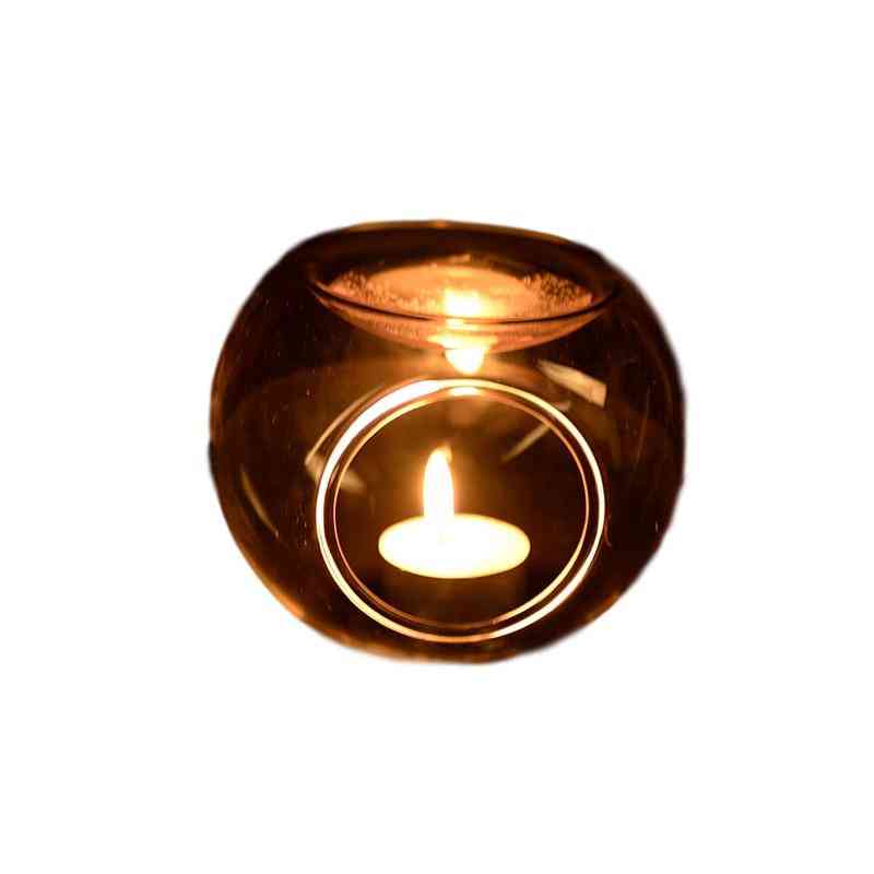 Välttämätön tuoksuöljyn pidike - mikro maisema, lasiset kynttilänjalat kynttilänjalat - halkaisija 8cm