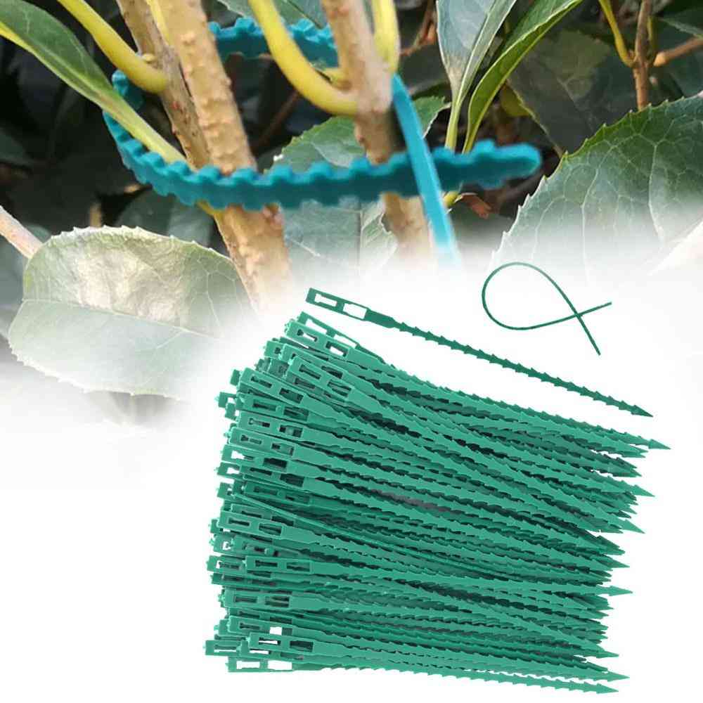 Fishbone Spur Green Landscape - Reusable Garden Plastic Plant Belt, Tie Garden Fishbone Band