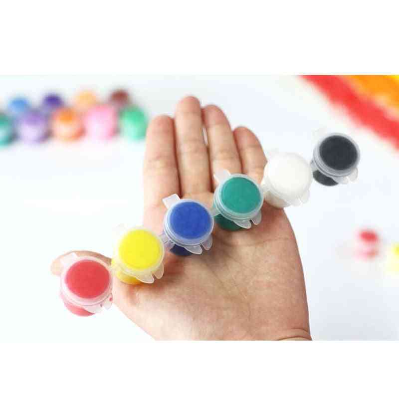 Ensemble de peinture acrylique 6/8 couleurs pour vêtements de peinture par numéros - tissu textile mur peint à la main