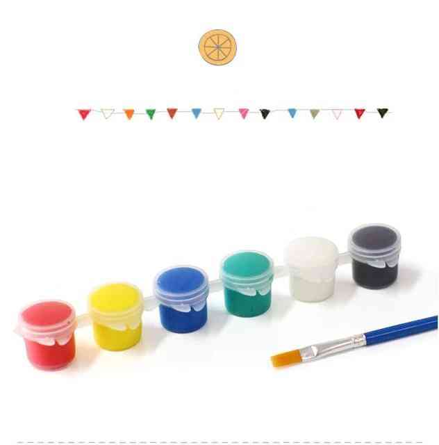 6/8 Farben Acrylfarbe Set für Farbe nach Zahlen Kleidung - Textil Stoff handbemalte Wand