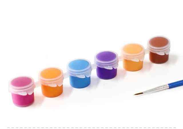 6/8 Farben Acrylfarbe Set für Farbe nach Zahlen Kleidung - Textil Stoff handbemalte Wand
