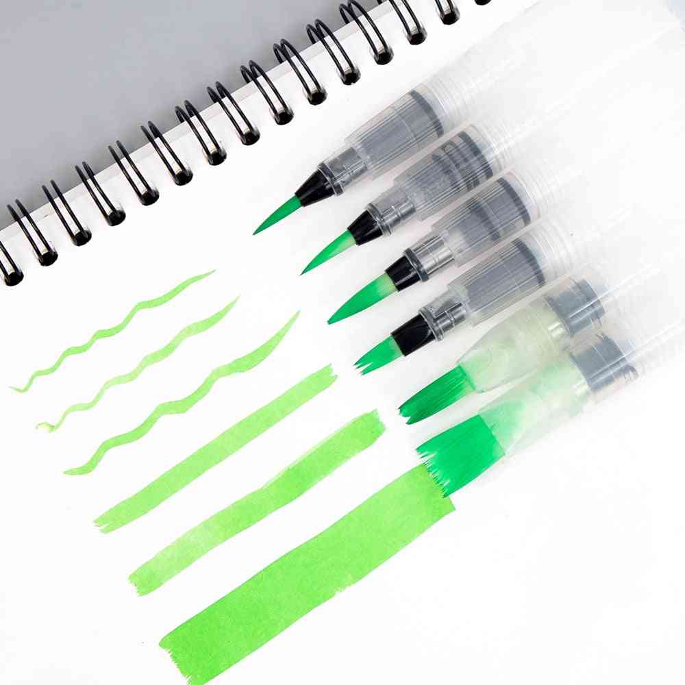 Refillable Paint, Water Color - Soft Brush Ink Pen For Painting