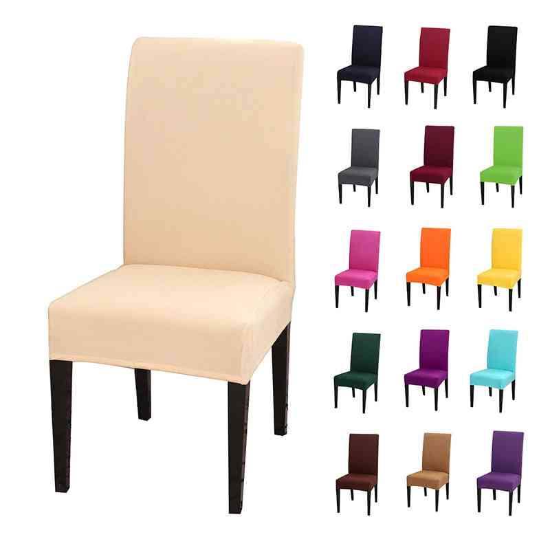 Stretch Spandex Removable Dining Room Chair Covers-  Solid Color