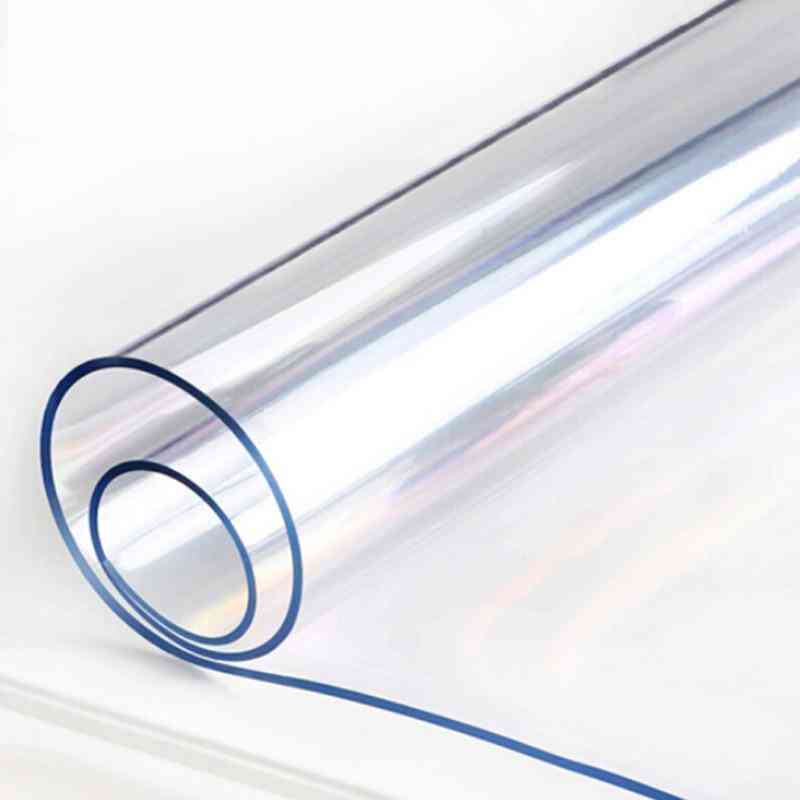 1,0 mm PVC transparent d 'wasserdichte Tischdecke mit Küchenmuster Öl Glas weiches Tuch - transparent / 80x120cm