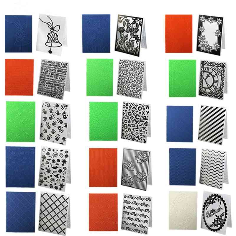 пластмасова релефна папка - прозрачен шаблон фотоалбум фондан декорация