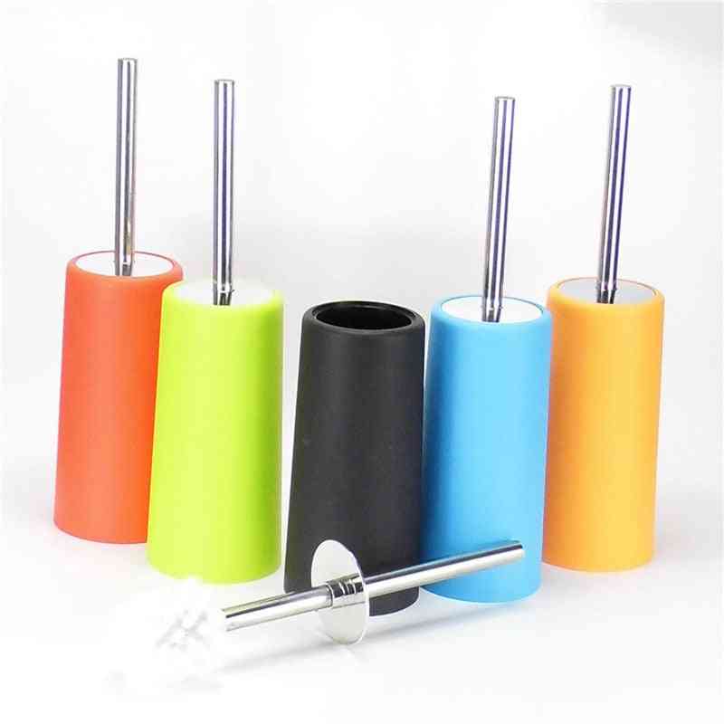 Toilet Brush Holder With Stainless Steel Handle Used In Bathroom Daily Necessities