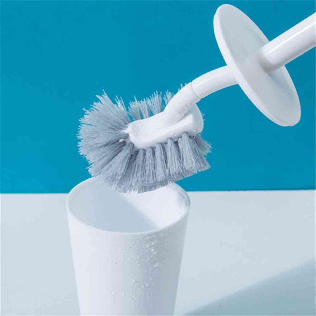 Bathroom Cleaning Brush With Holder Stand Guard Set
