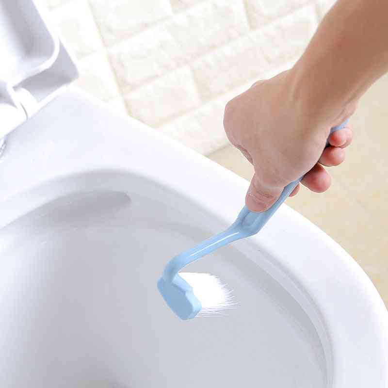 1pcs Japanese S Type Toilet Cleaning Brush - Curved Toilet Brush, Eco Friendly