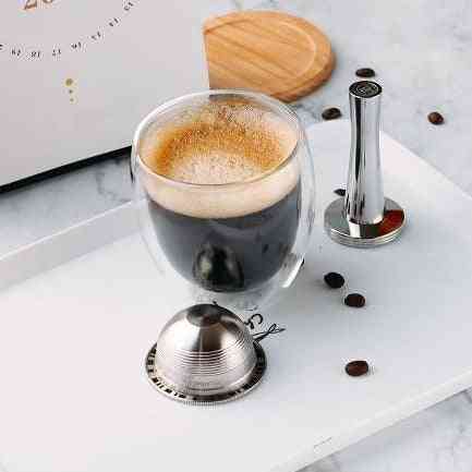 Påfyllbare kapsler i kaffekapsler i rustfritt stål som kan brukes på nytt, til nespresso, vertuo vertuoline pluss & delonghi