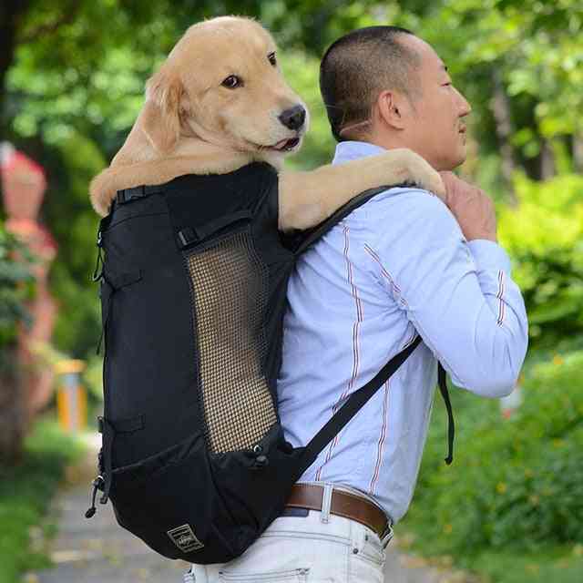 Adjustable Reflective Carrier Bag For Dogs - Outdoor Travel Backpack For Hiking Cycling