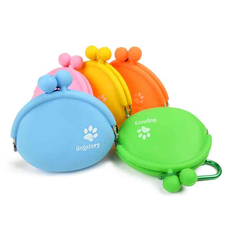 Pet Dog Walking Food Treat Snacks Bag - Outdoor Silicone Dog Training Food Storage Pockets Pouch