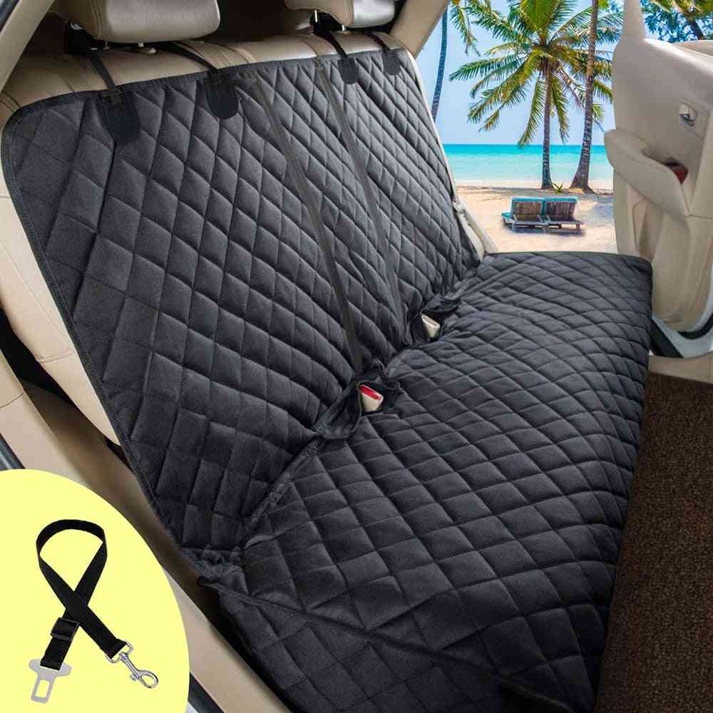 Dog Carrier Waterproof Car Seat Cover Rear Back Mat - Travel Cushion Protector With Middle Seat Armrest