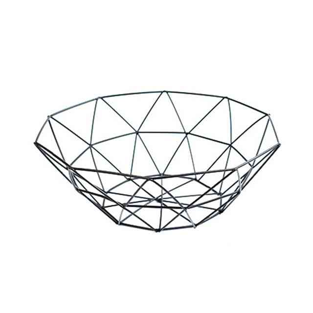 Recipiente de recipiente de cesta de alambre de metal - rejilla de desagüe de cocina utilizada para almacenamiento de frutas y verduras - 01