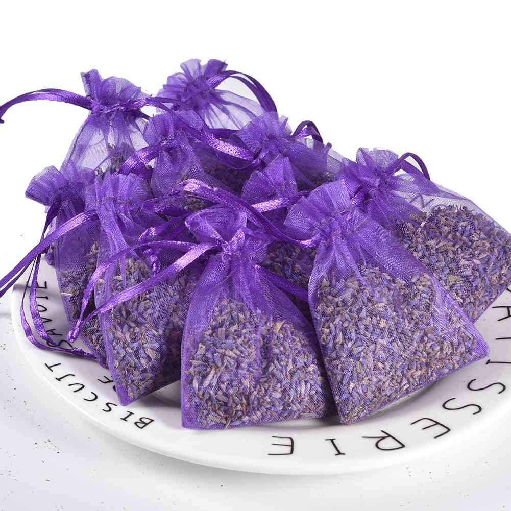 15pc lavendel duftende poser til skabe, holdbar multifunktion fyldt med naturligt tørrede lavendel blomsterknopper