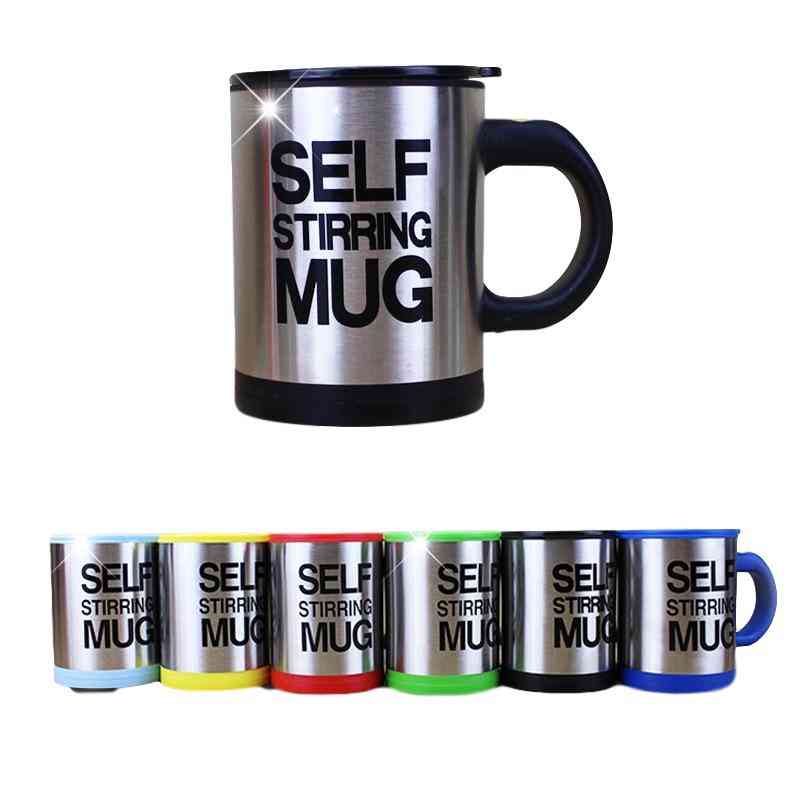 Automatic Stainless Steel Thermal Self Stirring Coffee, Milk Mixing Mug - Electric Lazy Double Insulated Smart Cup