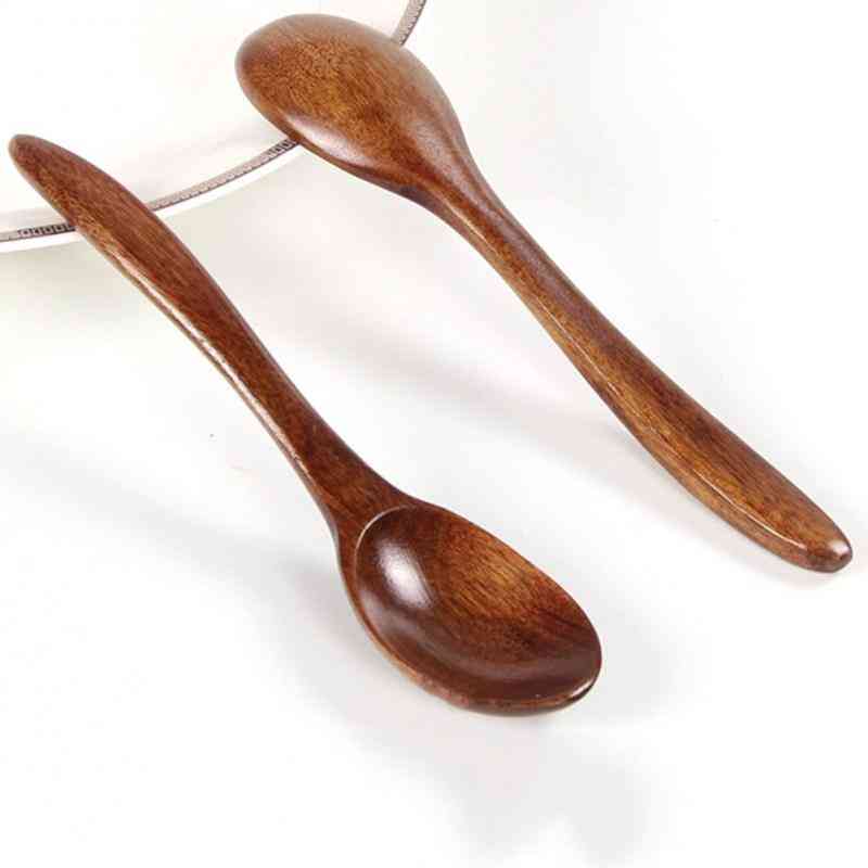 Wood Spoon Eco Friendly Tableware Dining Soup, Tea, Honey, Coffee Soup Teaspoon