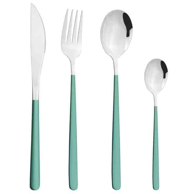 Cutlery Set - Knives, Fork, Spoons Flatware Stainless Steel Dinnerware Kit