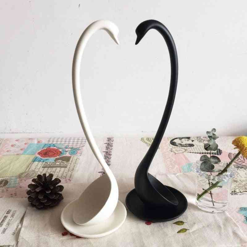 Special Black White Wan, Long Handled Vertical Soup Spoon