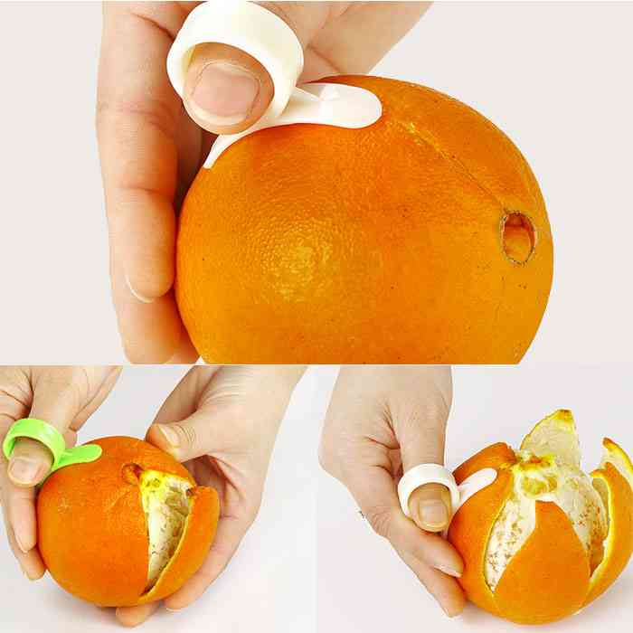 Køkkenudstyr køkkenredskaber peeler parer finger type - åben appelsinskal -